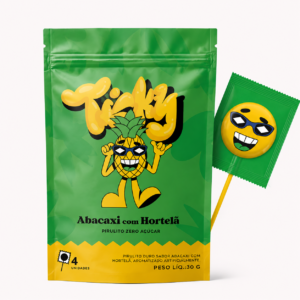 Pirulito Zero Açúcar (Abacaxi com Hortelã )